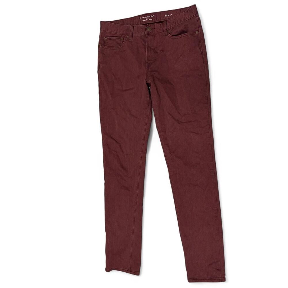 Banana-republic Men's Burgundy and Red Jeans